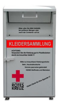 [Translate to Deutsch, leichte Sprache:] Kleidercontainer